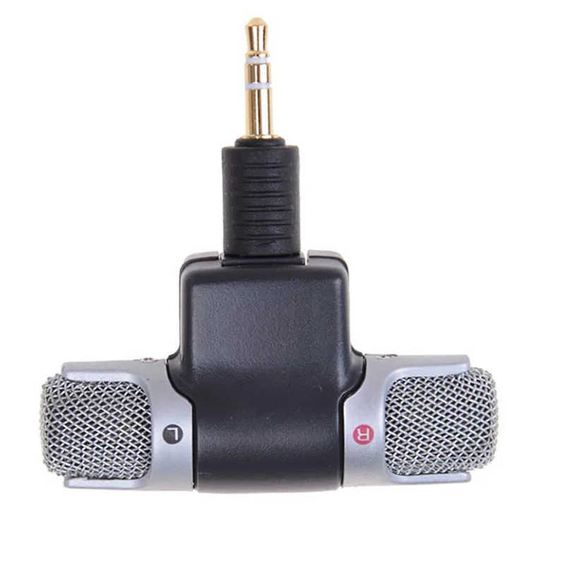 Įvairiakryptė mini garso mikrofonas (3,5 mm lizdas mikrofono, mobilusis telefonas mini mikrofonas, naudojamų balso paskaita interviu