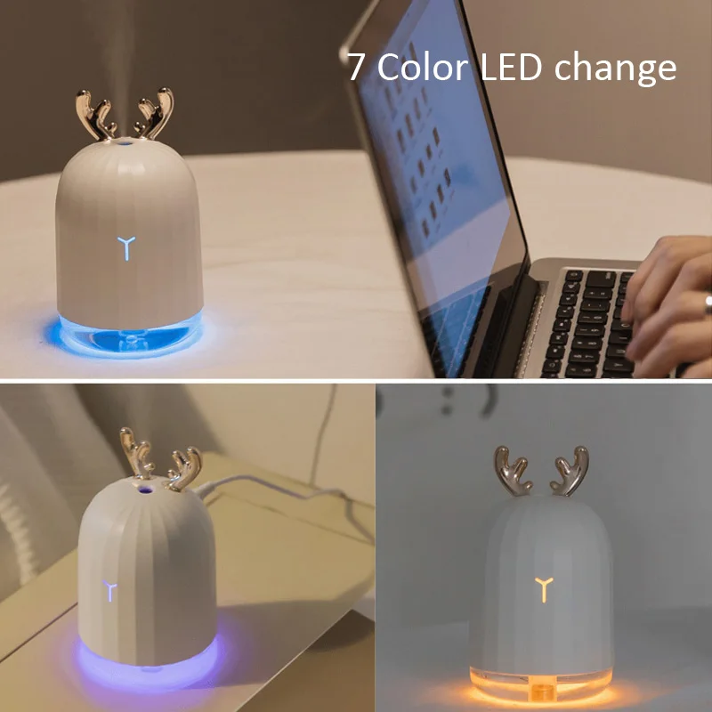 Šviesų Naktį LED lempos šviesos su 220ml USB Aromato eterinis Aliejus Difuzoriaus Ultragarsinis Drėkintuvas šalto Rūko kūdikių namuose
