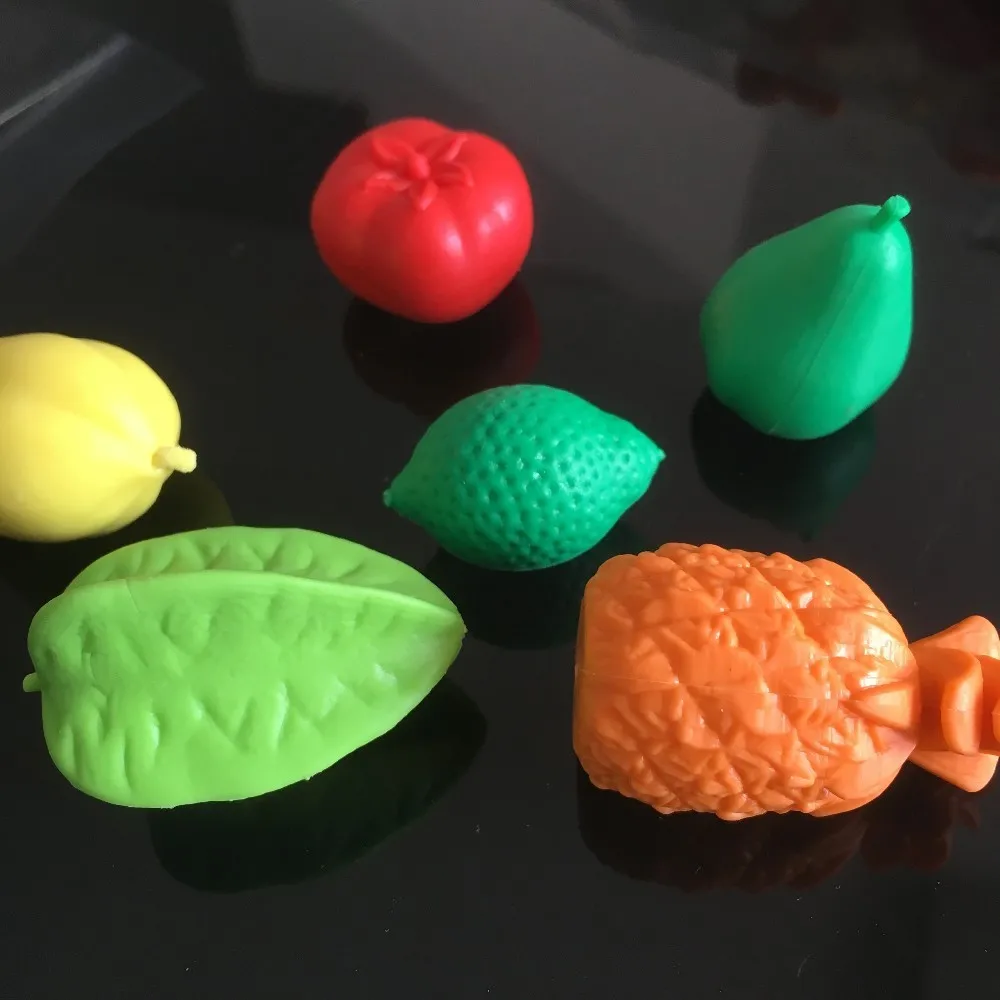 žaislai montessori mokymo duomenys Imituoti žaislai, pavyzdžiui, ananasų vaisių karambolos melionas citrinų, kriaušių ir persimonas 96pcs/maišelis