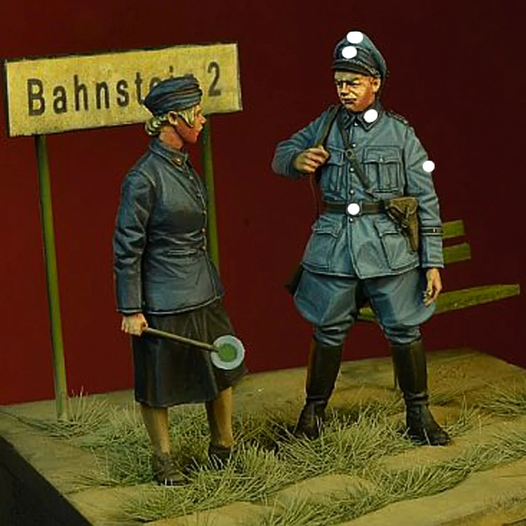 1/35 antrojo pasaulinio KARO Reichsbahn Darbuotojai, 1939-45, Derva Modelis Kareivis GK, Karinė tema, Nesurinkti ir unpainted rinkinys