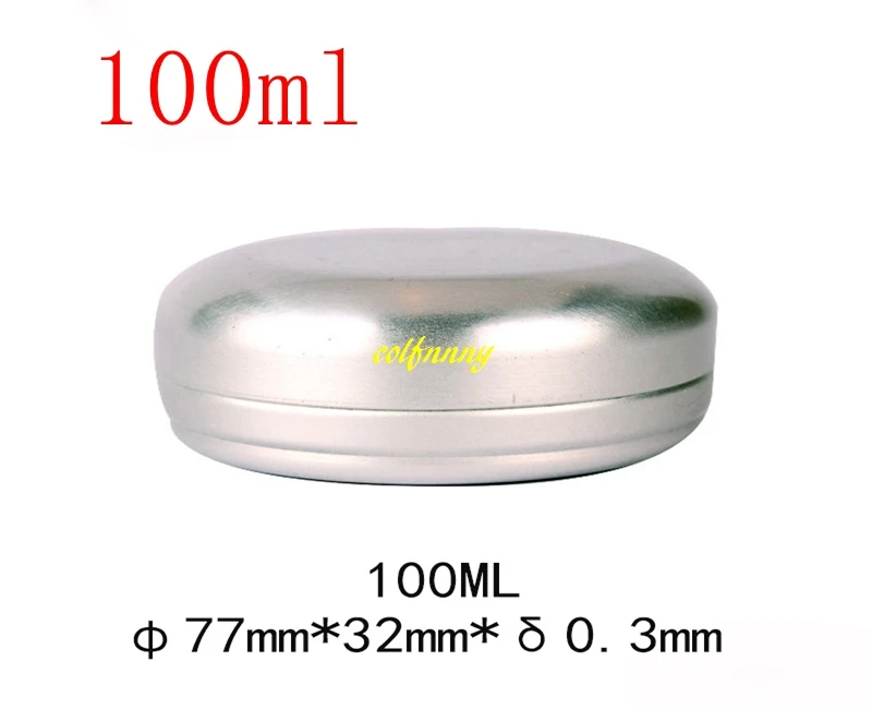 100vnt/daug 100ml Aliuminio Indeliai Tušti Kosmetikos Metalo, aliuminio muilo dėžutė Alavo ausinės Konteineriai