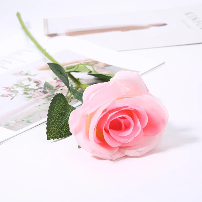 10vnt WANJUN Dirbtinių Rožių Netikrą Rožių Puokštė Vestuvių Namo Apdaila Plastikinių Gėlių, Džiovintų Gėlių Santuokos Dekoratyvinis Ornamentas