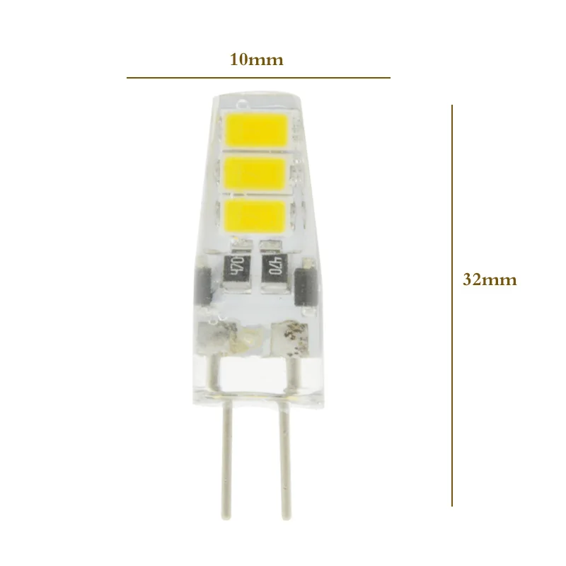 10vnt/daug G4 mini led lemputė DC12V 6leds SMD5733 LED kukurūzų lemputė Balta/šiltai balta su silicio kūno vidaus led lemputės