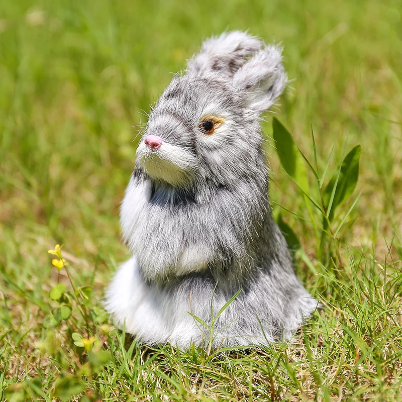 15CM Mini Mielas Triušiai Pliušiniai Žaislai Kailio Tikroviška Gyvūnų Easter Bunny Modeliavimas Rabbit Žaislas Modelis Gimtadienio Dovana