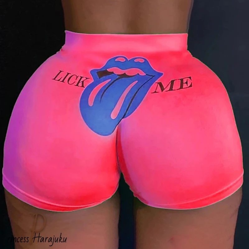 2020 Karšto Pardavimo Hip-hop Naujas Vasaros Moterų Šortai Aukštos Juosmens Snickers Spausdinti Seksualus Slim Moterų Trumpas Kelnes Paplūdimio Bikini Šortai Šalis