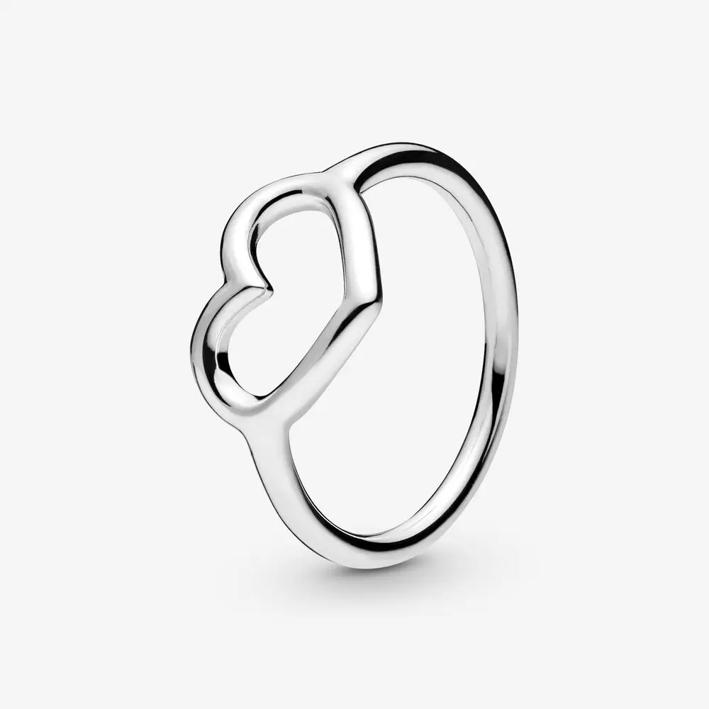2020 M. Pavasarį Naujas 925 Sterlingas Sidabro Moterų Sužadėtuvių Žiedai Papuošalai Poliruoti Atviros Širdies Žiedas Moterims Jubiliejų Papuošalai