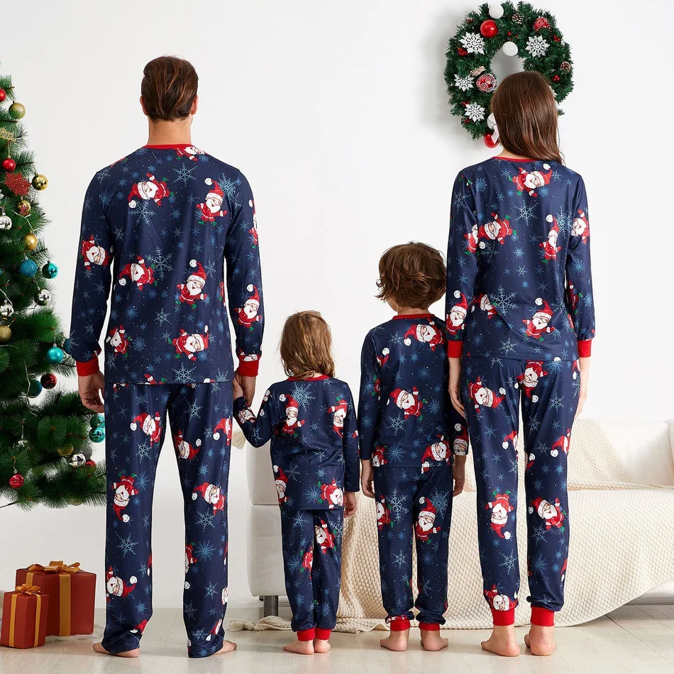 2020 M. Žiemos Šeimos Kalėdų Atitikimo Pižama Nustatyti Suaugusiųjų Vaikas Pyjama Kūdikis Sleepwear Romper Linksmų Kalėdų Šeimos Atitikimo Komplektus