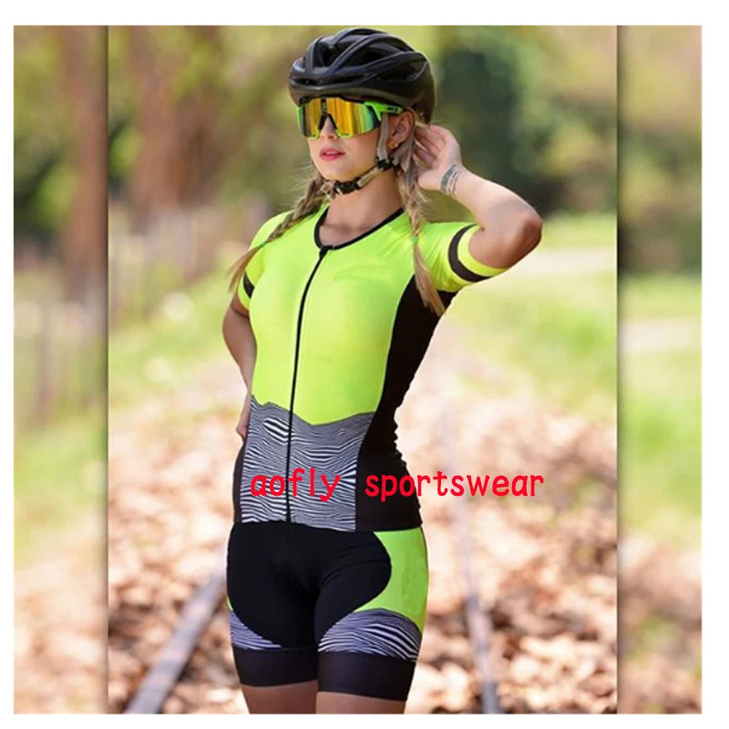 2020 Moterų triatlonas kostiumą drabužių Dviračių skinsuits kūno nustatyti aofly roupa de ciclismo rompers mergina trumpas jumpsuit rinkiniai vasaros