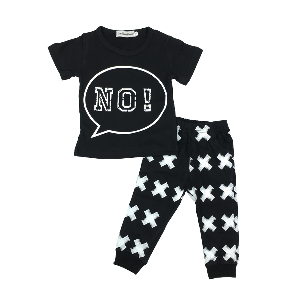 2020 metų Vasaros naujagimį berniuką drabužius kūdikiui Romper Medvilnės trumparankoviai laišką marškinėliai+kelnės naujagimių s baby girl drabužiai