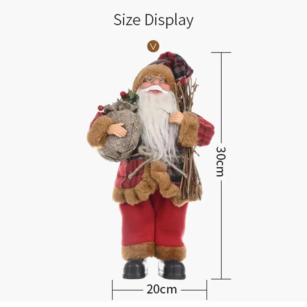20x30cm Santa Claus Pav Nauja Kalėdinė Dekoracija Kalėdų Senelio Lėlės Kūrybos Pliušinis Santa Claus Žaislas Papuošalų 4 Stilius