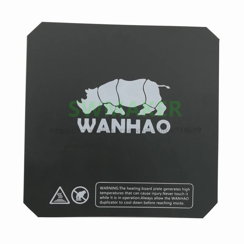 2vnt 220x220mm Wanhao i3 V2.1 3D spausdintuvą, atsarginės dalys spausdinti šildomos lova aplinkosaugos ¾enklelis, panašūs Buildtak i3 šildoma plokštė
