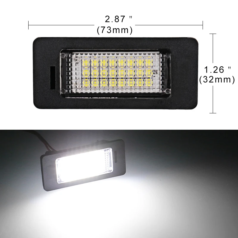 2vnt Baltas Automobilis LED Skaičius Licencijos numerio apšvietimo Lemputės lemputė 12V Audi A4 B8 A5 Q5 S5, TT S4 Klaidų Led Licencijos numerio apšvietimo Lemputės