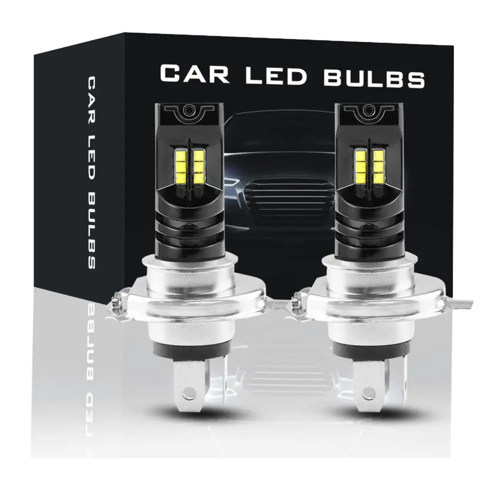 2vnt Vandeniui Balta LED Lemputė H4 55W 6000K Canbus Automobilių Žibintų 360 Laipsnių Šviesos lemputė, Rūko Žibintas