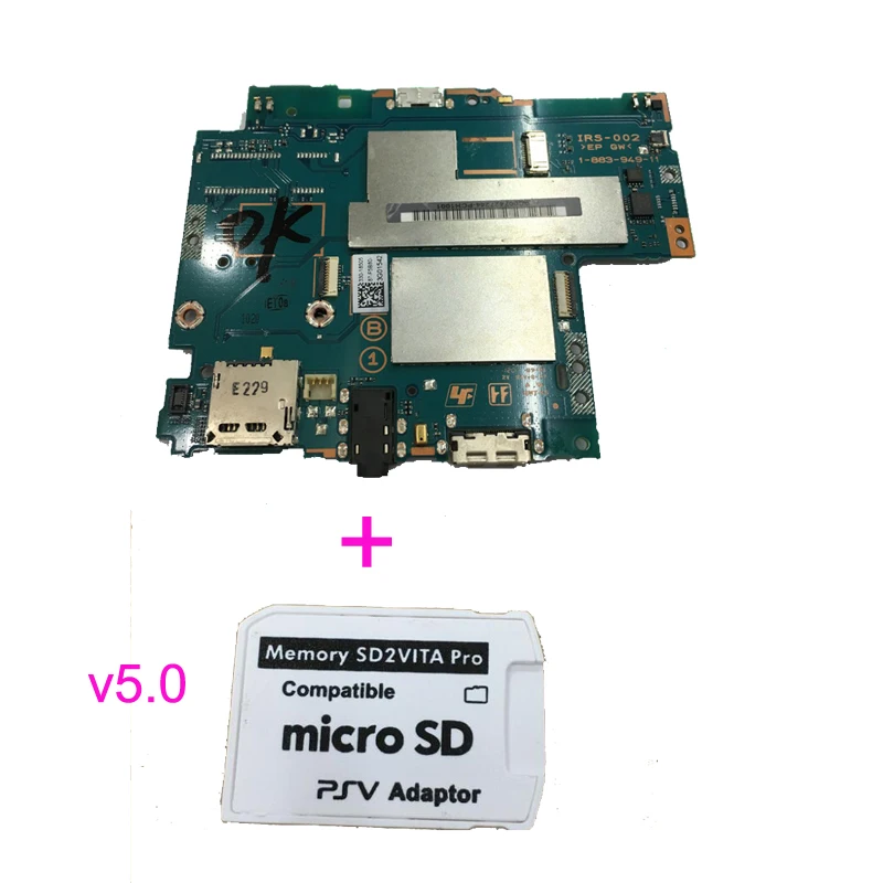 2vnt/daug PSVita PS Vita PSV 1000 PCH-1004 1xxx Originalus 3G WIFI Plokštę PCB Pagrindinė plokštė + SD2Vita V5.0 Adapteris
