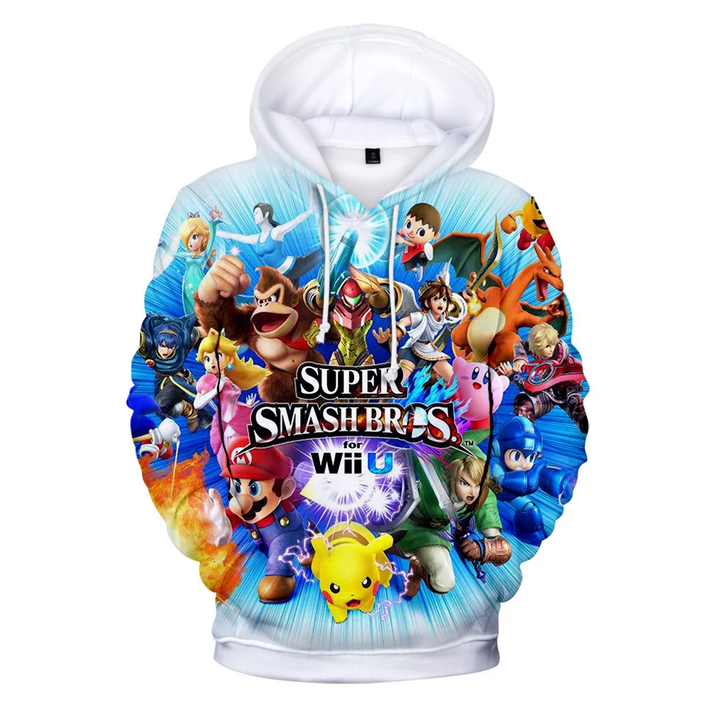 3-20Y 2020 Naujų Vaikinų Gobtuvu Palaidinukė Super Smash Bros 3D Hoodie Vaikai Hoodies Merginos Atsitiktinis Marškinėliai Vaikams Vilnos Kailis Džemperiai
