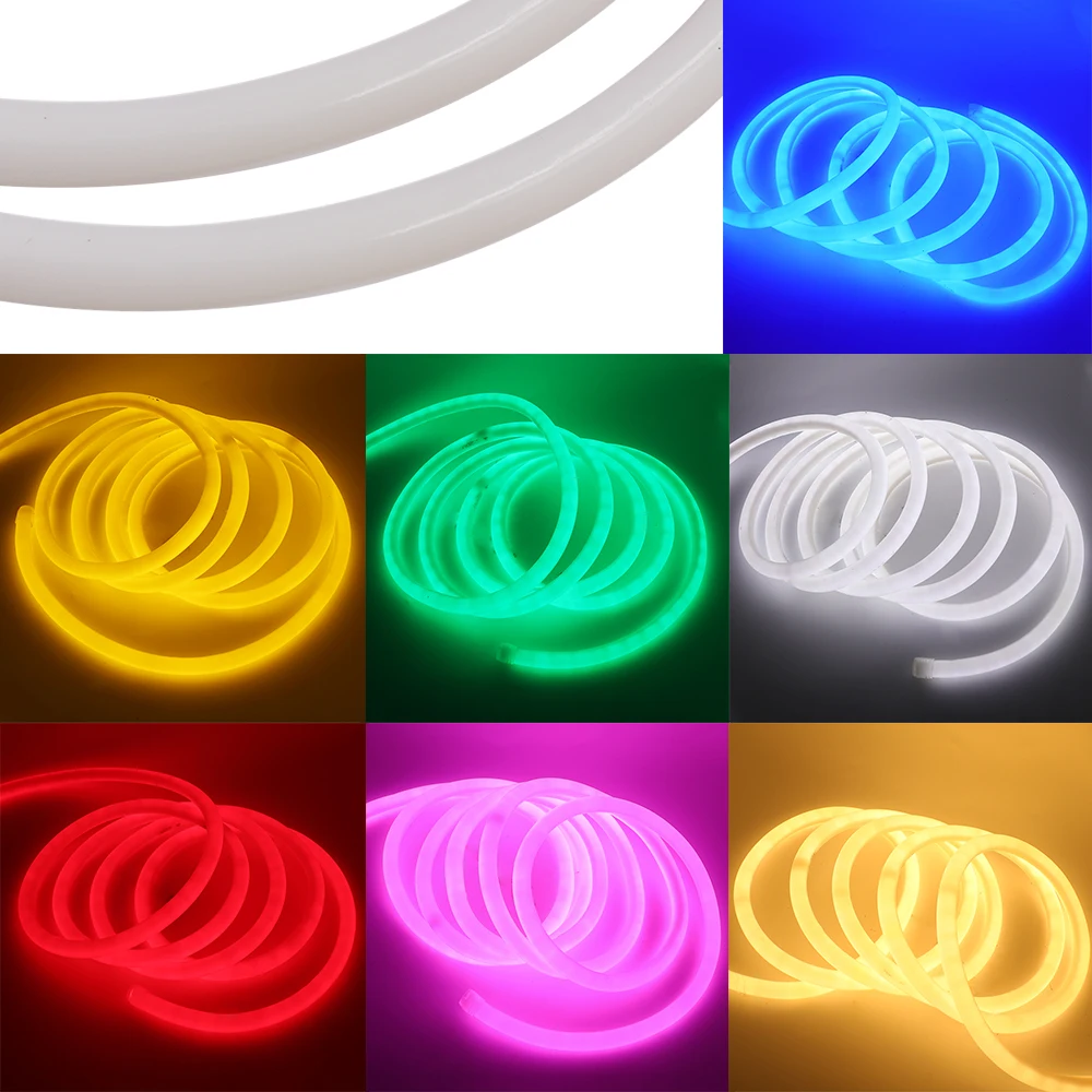 360 Laipsnių Apvalus kaip 14mm Neonas, Juostelės Šviesos 220V 2835 Neoninės Šviesos Vamzdis Led Ženklas 120Leds/m Neoninis Ženklas LED Šviesos Lempos