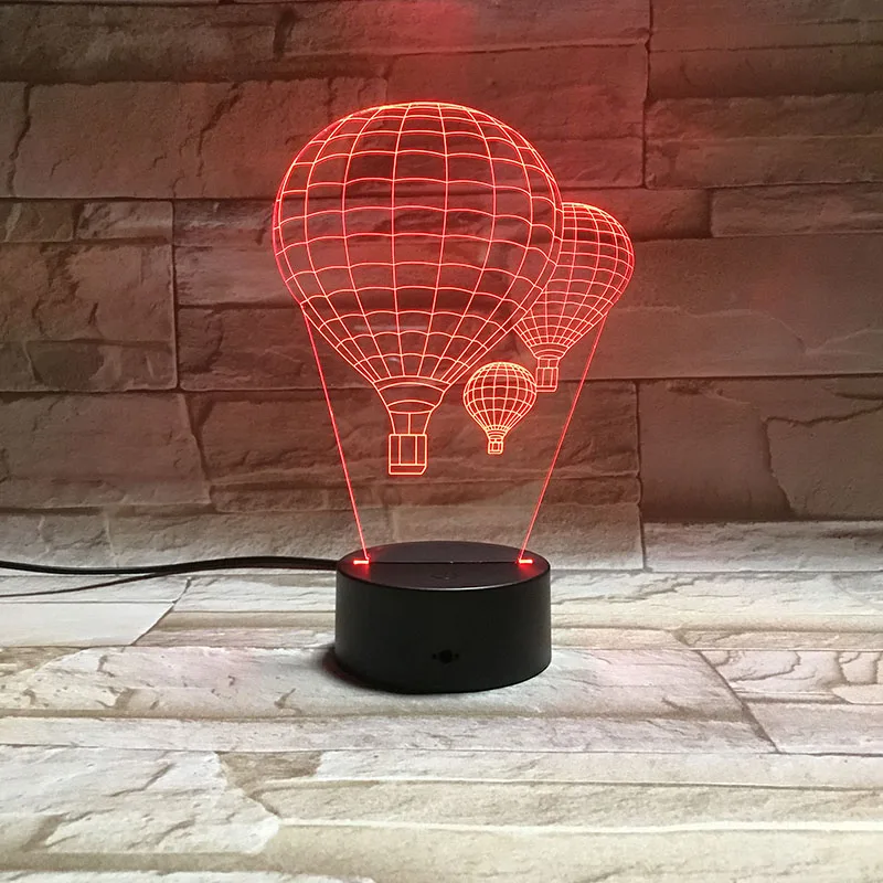 3D Lempos Karšto Oro Balionu, Oro Balionu Graži dovana Vaikui 3D Iliuzija Nuostabus Apdaila Kambario Led Nakties Šviesos Lempos