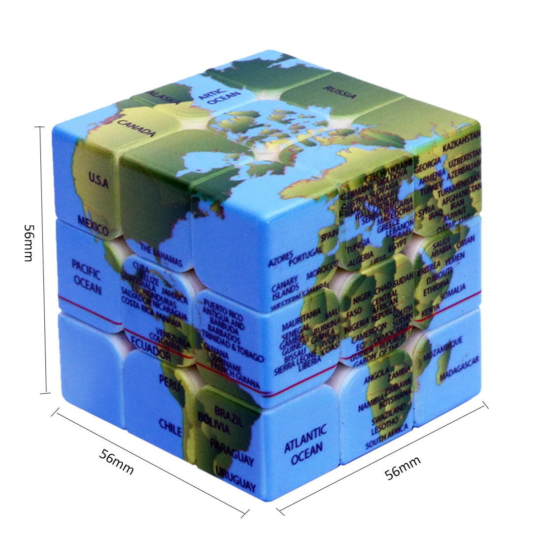 3x3x3 Žemės Modelio Magic Cube Greitis Kubo Galvosūkį ir Smegenų Mokymo Suaugusiems Vaikams Žaisti Kit