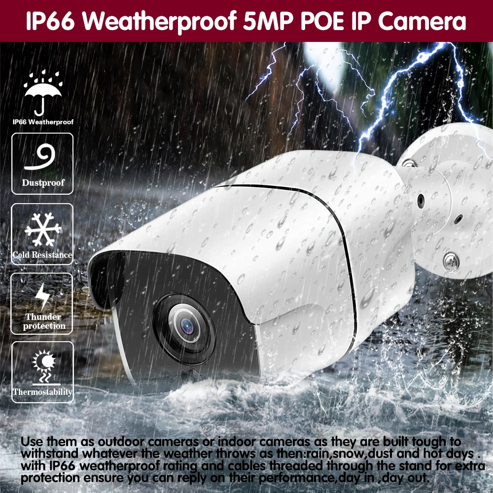 4K POE IP Bullet Kameros Lauko Vandeniui Ai Garso CCTV Saugumo Kameros 8MP IR Naktinio Matymo Vaizdo Stebėjimo Sistemos POE Kit