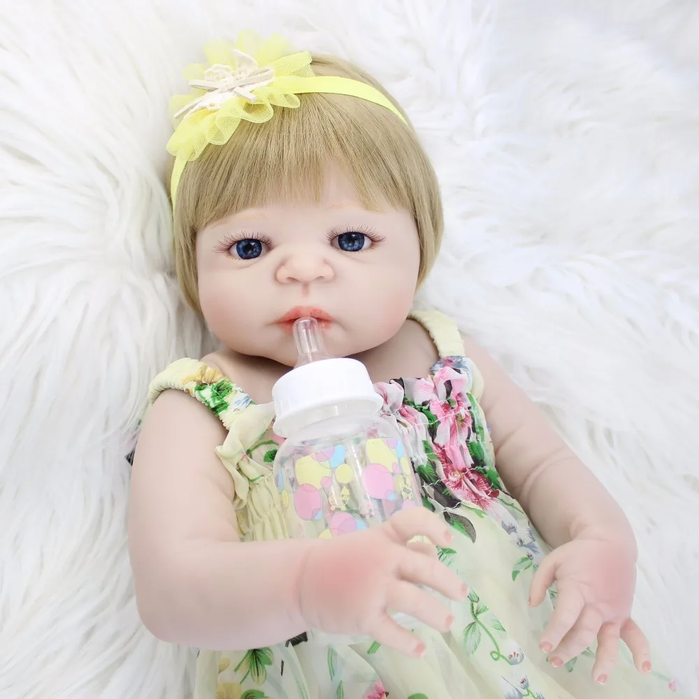 55cm Full Body Silikono Reborn Baby Doll Žaislas Tikroviška Vinilo Naujagimių Princesė Kūdikiams Mergina Bonecas Bebe Gyvas Maudytis prieš Miegą Žaislas