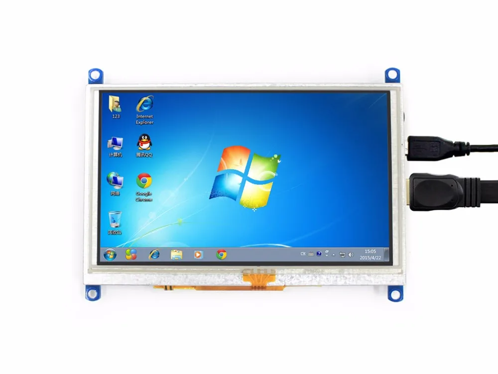 5inch HDMI LCD (G), 800x480, palaiko įvairias sistemas, varžinio jutiklinis HDMI sąsaja, Palaiko Multi mini-Vnt, Multi Sistemos