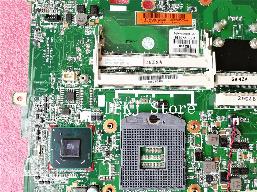 686973-601 686973-001 HP Probook 6570B Nešiojamas plokštė HM76 DDR3 SLJ8E UMA Visapusiškai Išbandytas GERAI