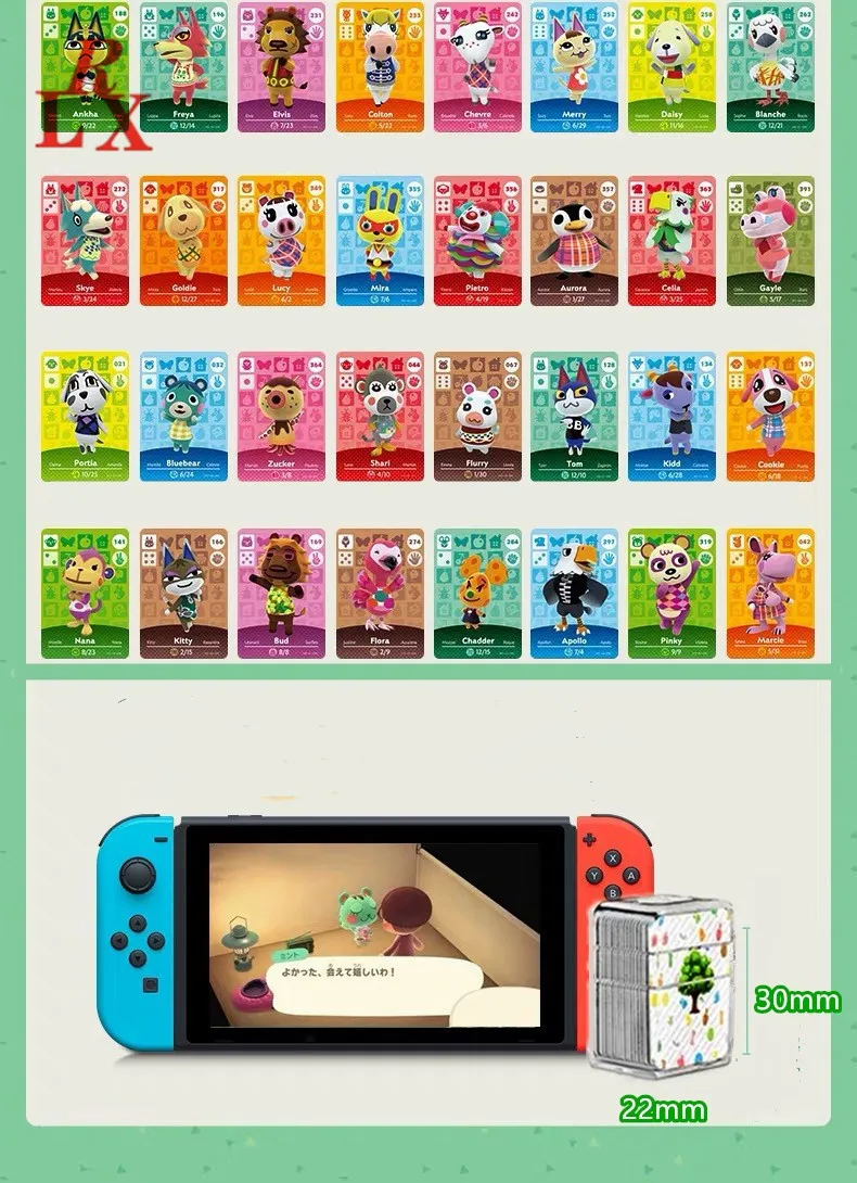 72pcs /set Gyvūnų Kirtimo ACNH Mini Kaimiečių Korteles Išskirtinį Ntag215 Žymes NFC Žaidimas Kortelės NR Įjunkite Wii U Su Crystal Dėžutę