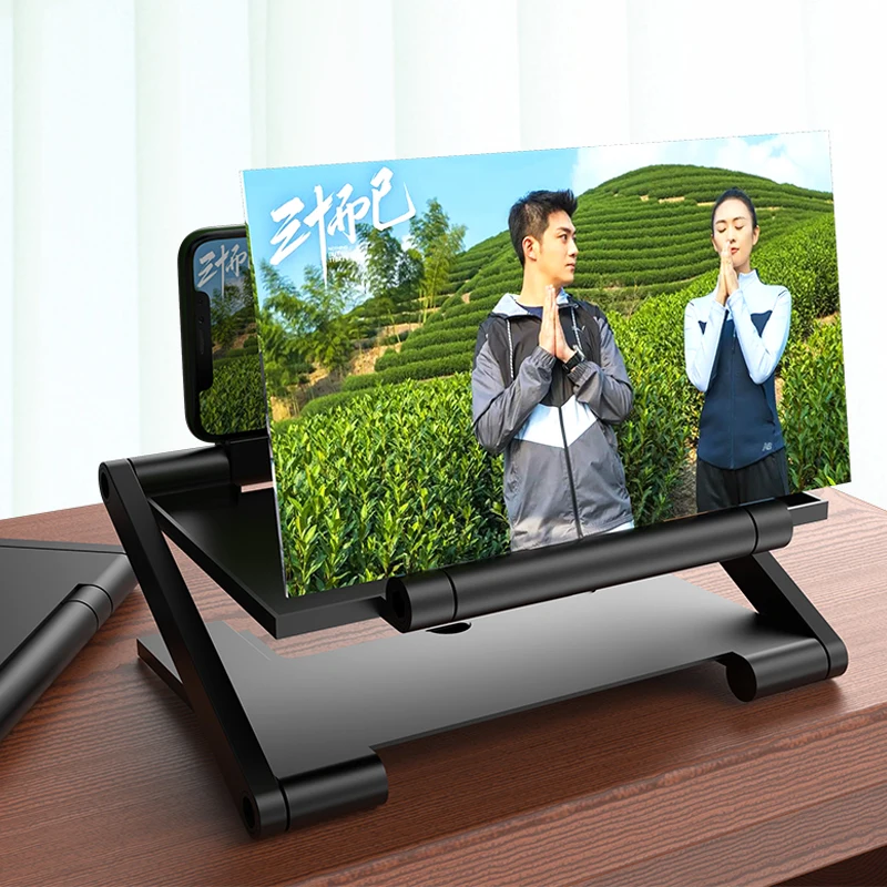 8 Colių Lankstymo Išsiplėtusios Telefono Ekrano Didintuvai Spinduliuotės Akių Apsauga 3D HD Vaizdo Stiprintuvo, Mobiliojo Telefono Laikiklis Laikiklis Stovi