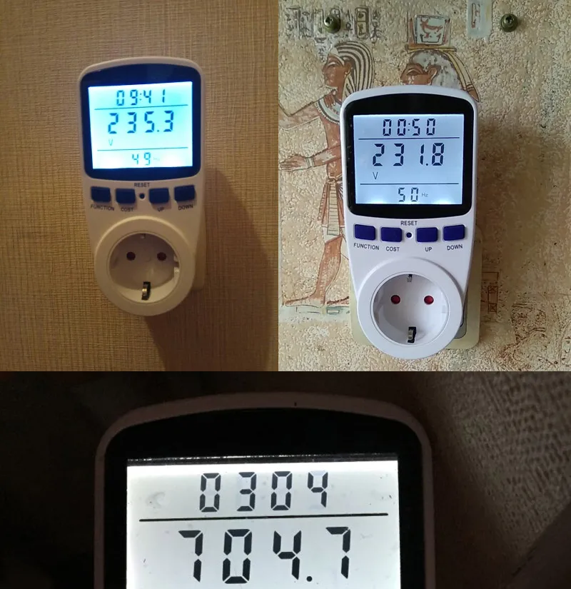 AC voltmeter ammeter maitinimo įtampa metrų detektorius wattmeter testeris Energijos Matavimo analizatorius 3680W Su Baltu Apšvietimu