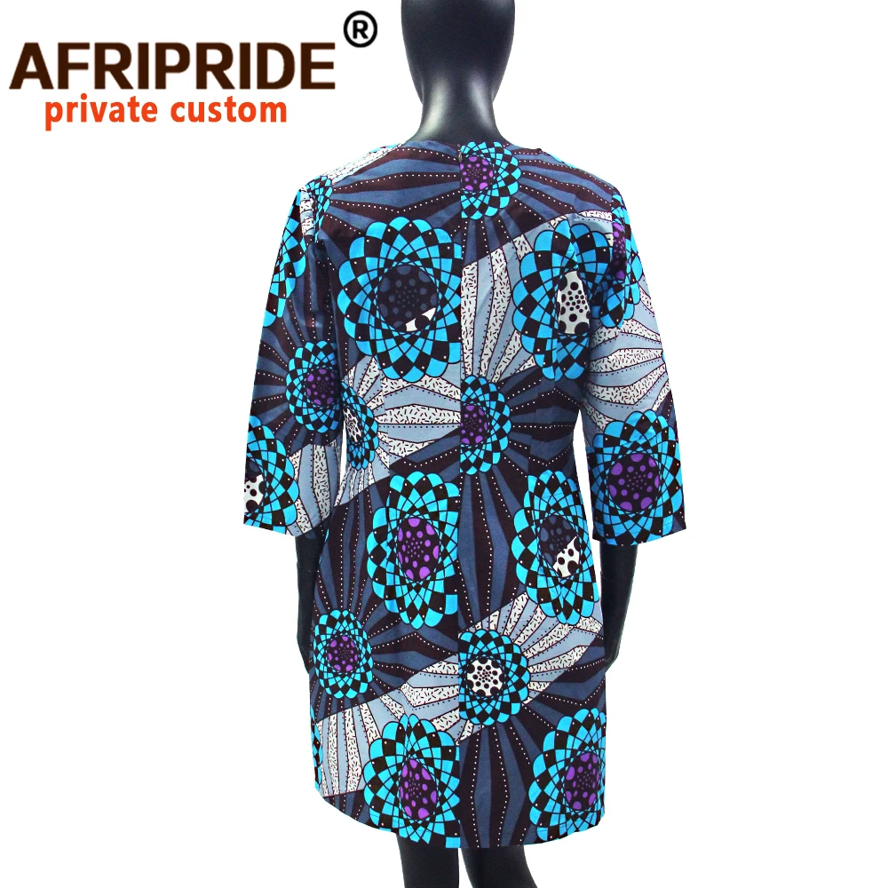 Afrikos spausdinti moterų atsitiktinis marškinėliai AFRIPRIDE individualų užsakymą pusė rankovių pusėje ritininės ilgas palaidinė moterims medvilnės A1922005