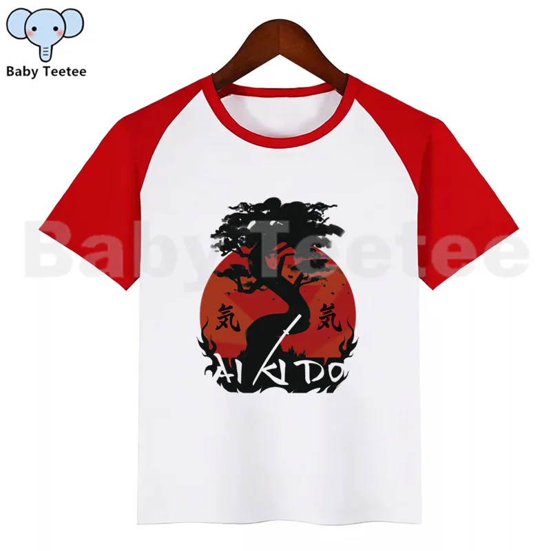 Aikido Vaikams, Cartoon Mielas Print T-shirt Girls/Boys Juokinga Kūdikių Drabužiai Vaikams Vasarai trumpomis Rankovėmis Marškinėlius