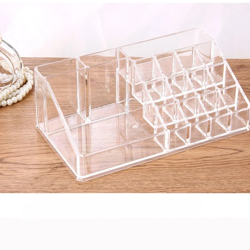 Akrilo Darbalaukio Kosmetika Gavimo Dėžutė Siuvinėjimo Įrankis Plastiko Kosmetikos makiažas Šepečiai lūpų dažų Stovo
