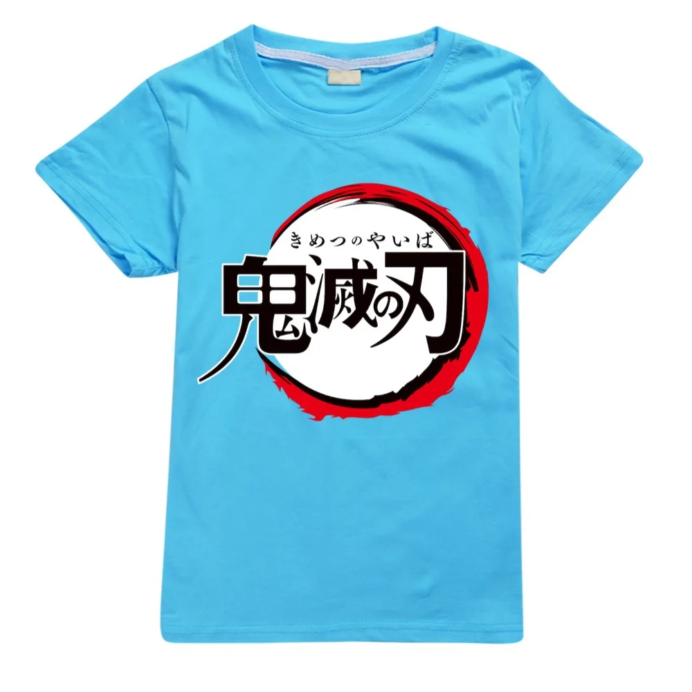 Animacinių Filmų Demon Slayer Kimetsu Nr. Yaiba Print T Shirts Vaikas Berniuko Vasaros Top Juokingas Japonų Anime Mergina Tee Mielas Vaikams Drabužių