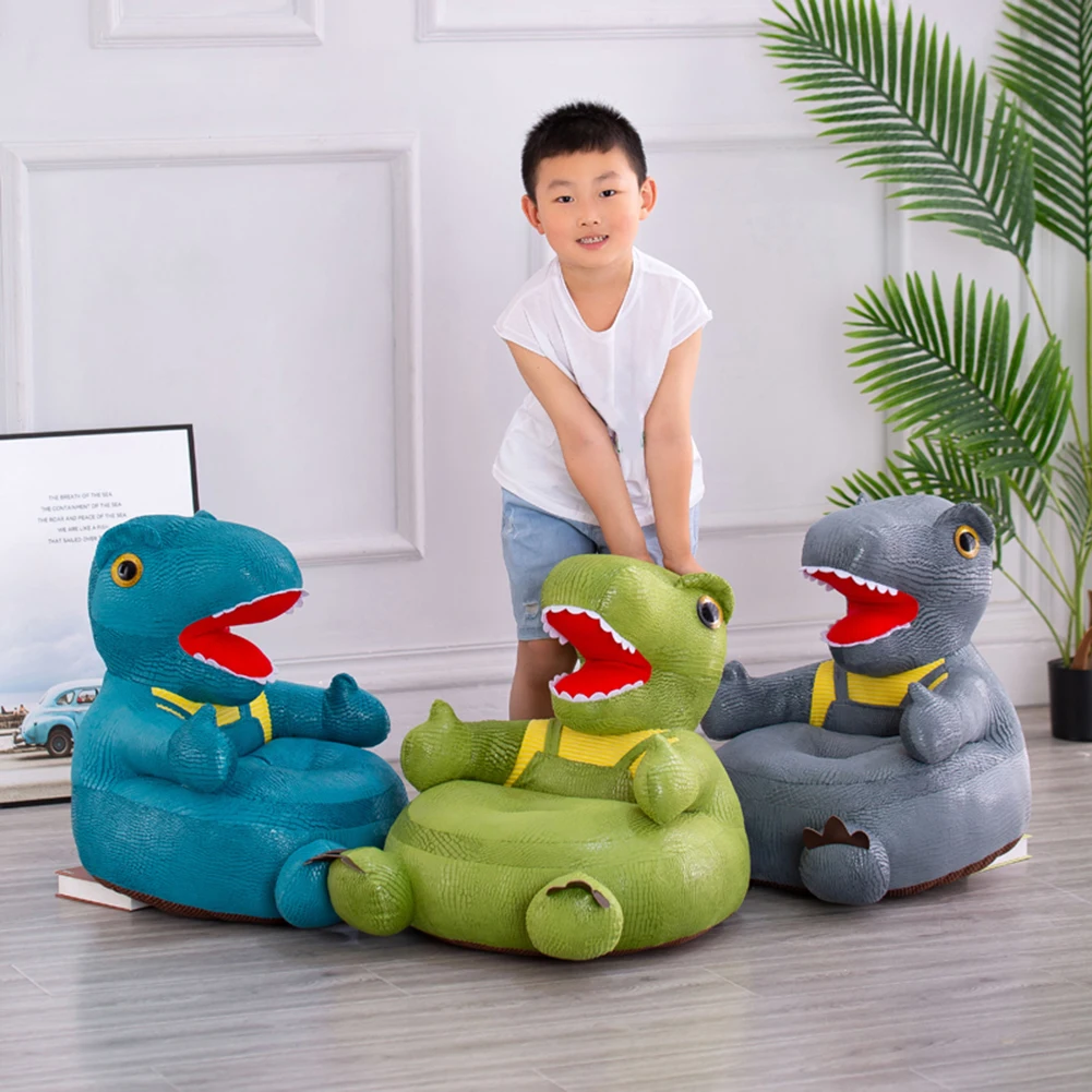 Animacinių filmų Dinozaurų Kūdikių Sofos, Sėdynės Padengti Mokymosi Sėdėti Kėdė Atveju, w/o Užpildas Super Minkštas Kristalų 55 X 45 X 20cm