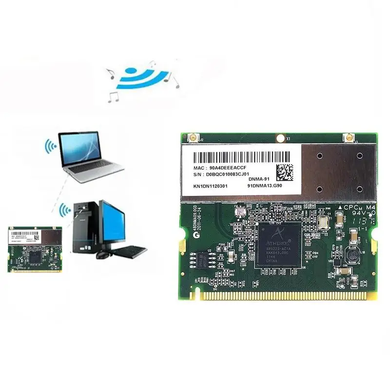 Atheros AR9223 300Mbps Mini PCI Wireless N WiFi Adapteris WLAN Kortelė Dell, Asus KORTELĖS Toshiba Mini-PCI Acer L5V2