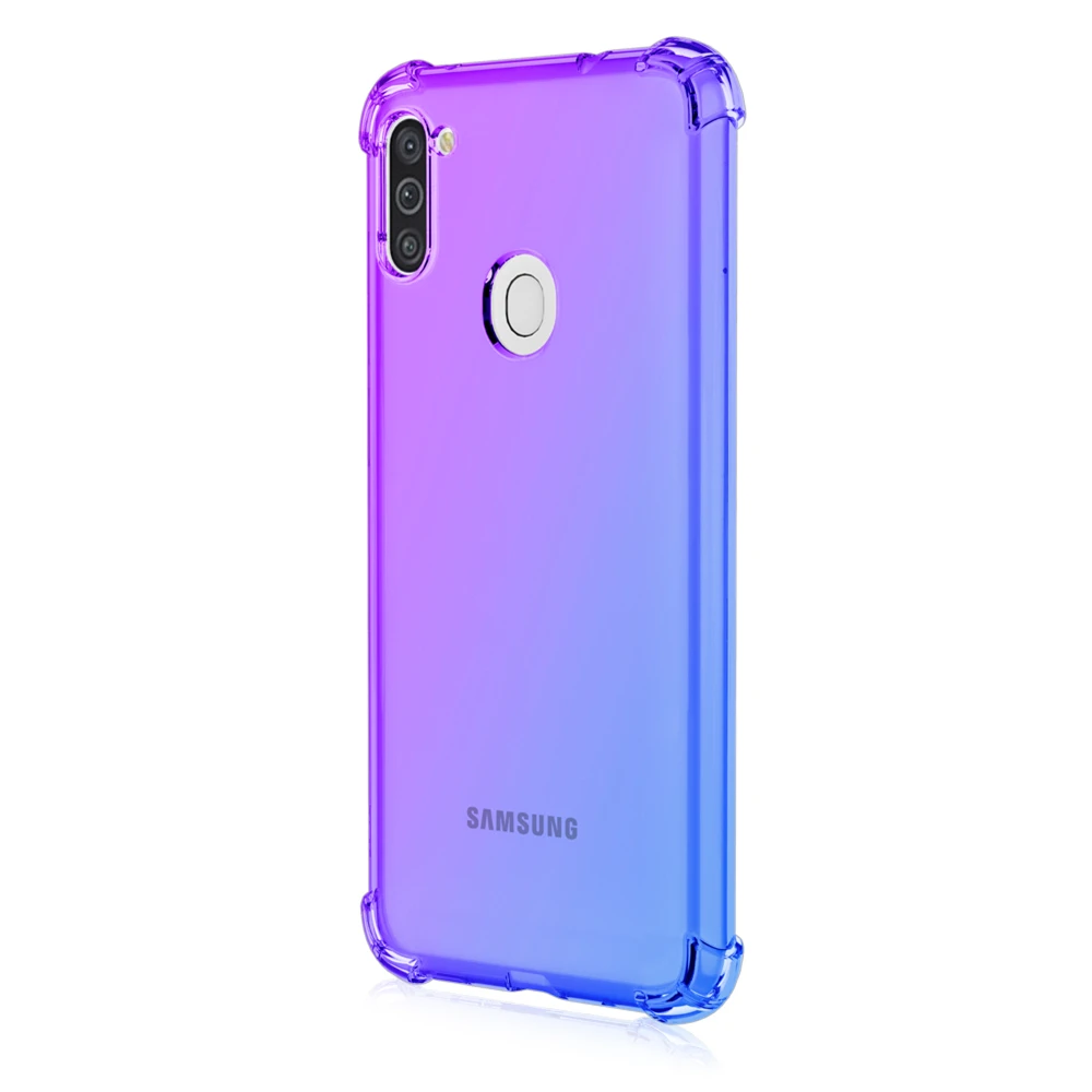 Atsparus smūgiams Gradientas Lankstus TPU Case for Samsung Galaxy A21S A51 S20 Ultra A71 5G A81 M21 M31 A20E S10 10 Pastaba Plus Telefonas Krepšys