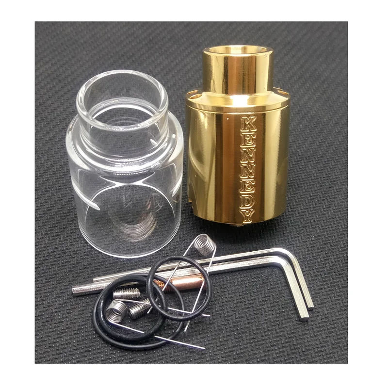 Atstumas kennedy rpn 24mm aukso viršuje, oro srauto kennedy v5 purkštukai su dugno finansuojančiojo pin elektroninių cigarečių