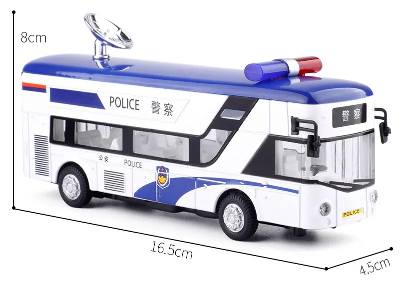 Aukštos simitation Policijos Autobusas 19Cm Lydinio Viešųjų Eismo Policininkas, Žaislų Rinkiniai Su Šviesos, Garso Traukti Atgal, Vaikų Žaislai Nemokamas Pristatymas