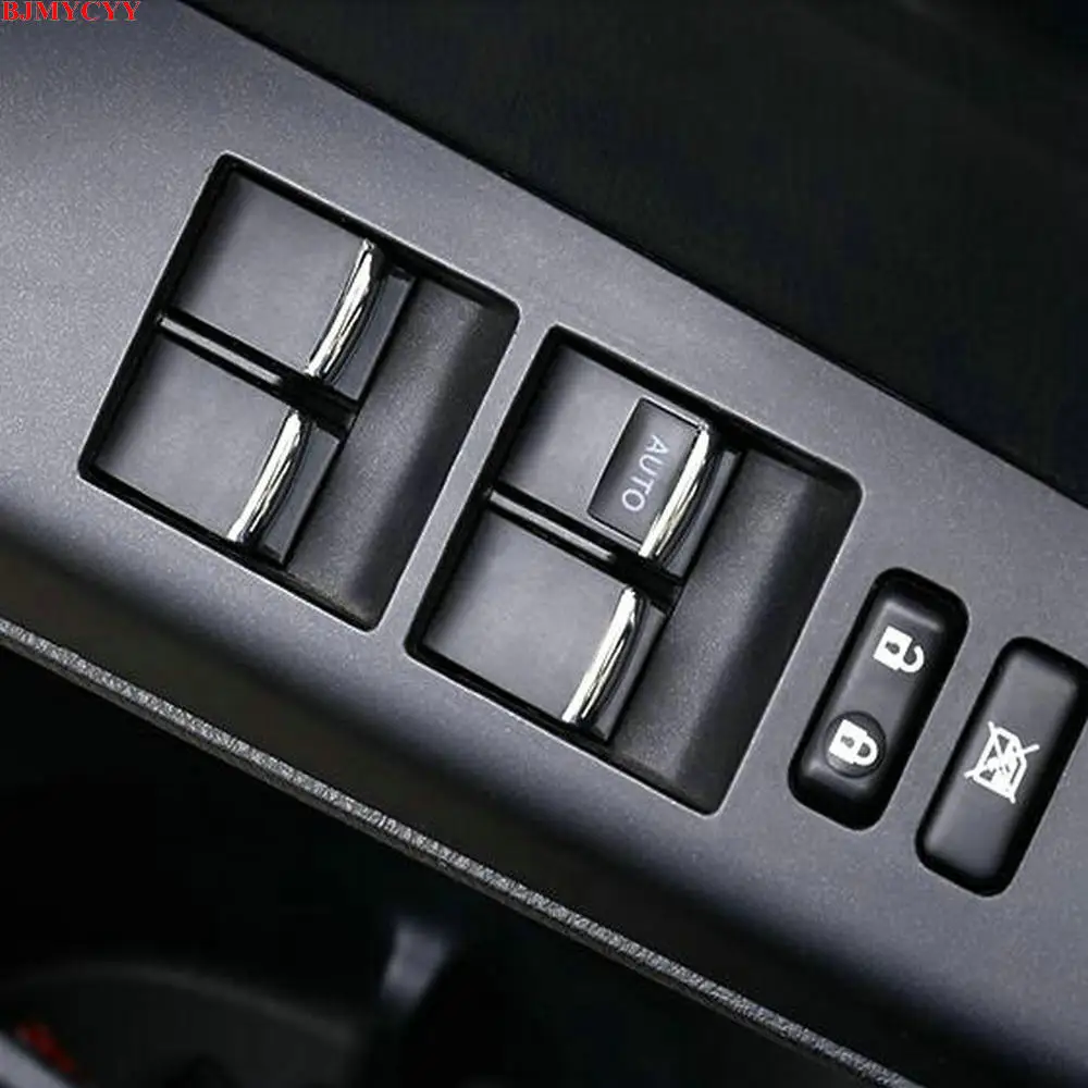 BJMYCYY 7PCS/SET Automobilių ABS langų pakėlimo mygtukai papuošti blizgančiais Toyota Highlande 2009-priedai