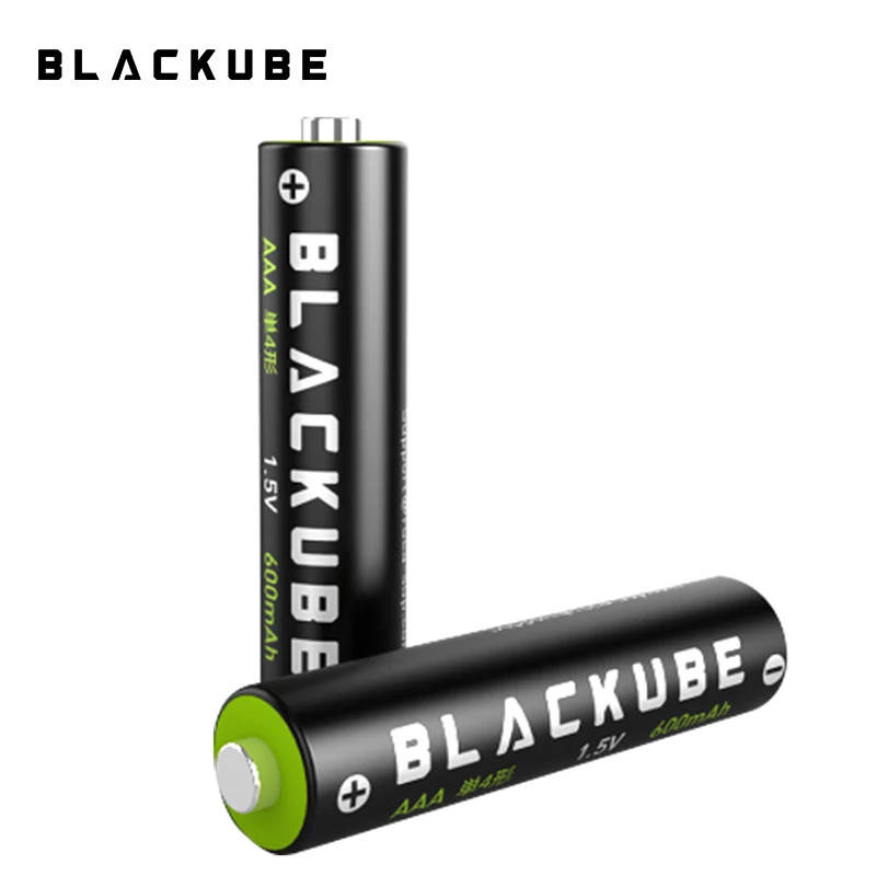BLACKUBE Nemokamas Pristatymas AAA 600mAh 1,5 V 1.1 Baterijos Šeimos Saugumo USB Įkraunama Ličio Baterija
