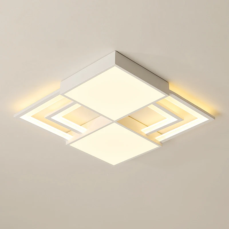 Baltas kvadratas modernios led Lubų šviestuvai, patalpų apšvietimas Metalas+akrilo lubų šviesos, Miegamojo lubų lempa, šviestuvas, plafonnier