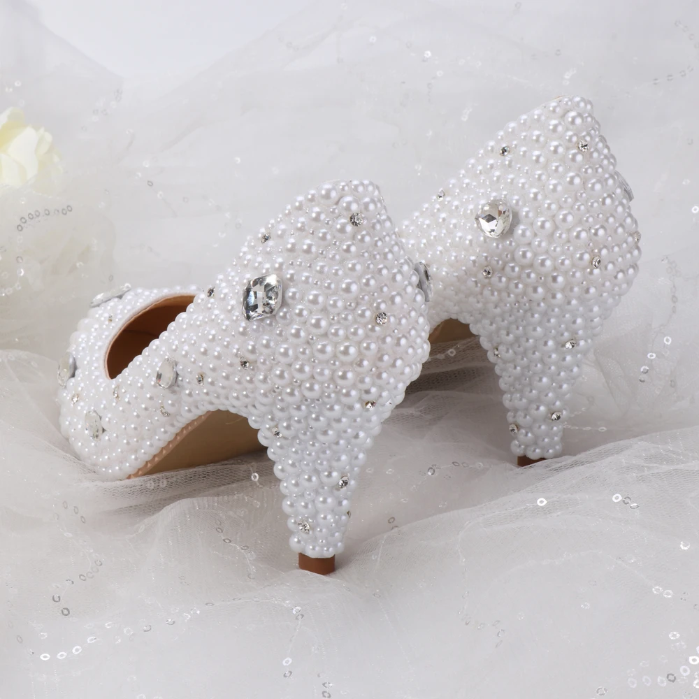 Baltas perlas vestuvių batai krištolo ir deimantų vestuviniai batai su aukšti vandeniui platforma batai vestuvių nuotraukos šalies bateliai mergaitei
