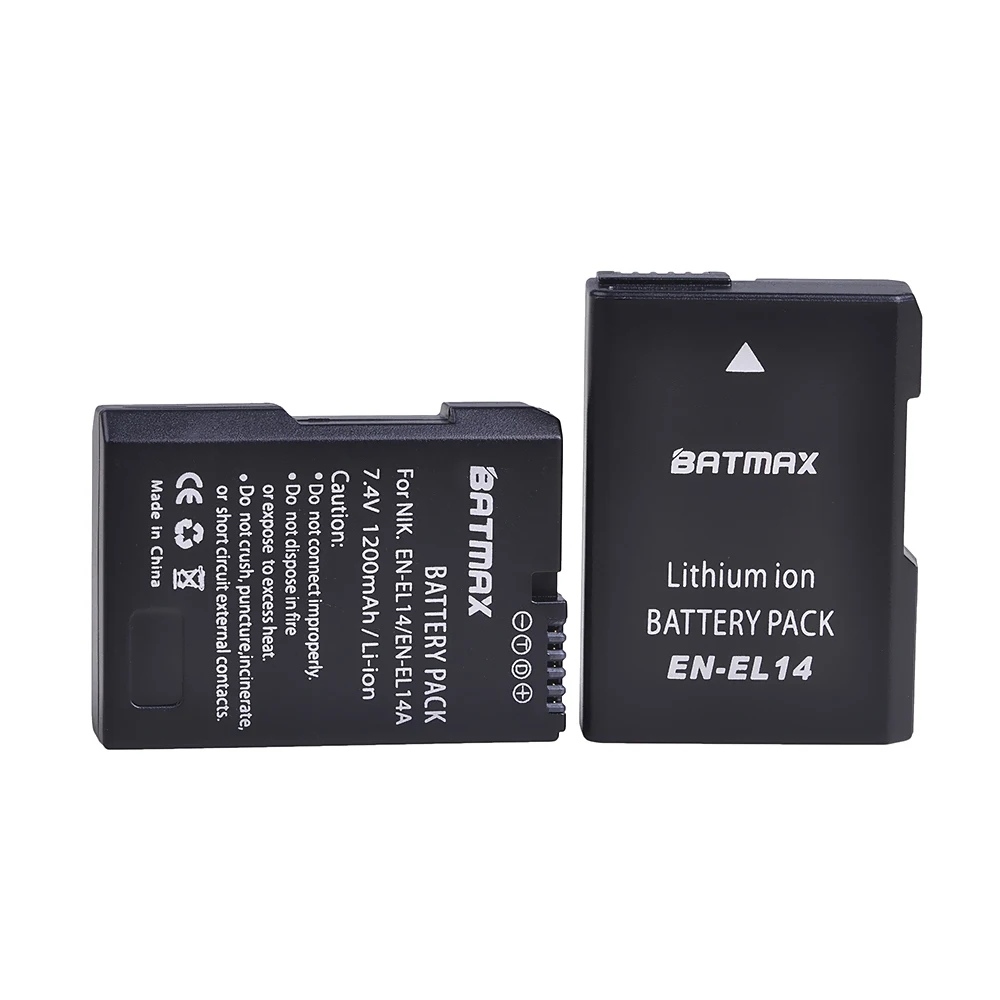 Batmax 2x EN-EL14 LT-EL14A ENEL14 Baterija+ Baterijos Langelį Nikon D5500 D5200 D3100 D3200 D5100 P7800 P7000 P7100 P7200 MH-24
