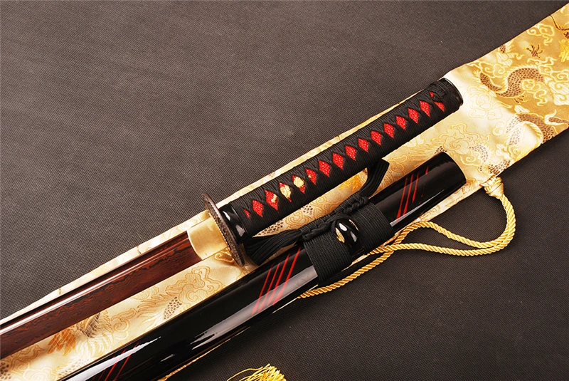 Brandon Kardai Raudona Japonijos Samurajų Kardas Katana Sulankstyti Damasko Plieno Peilis Mūšį Pasirengę Espadas Aštrus Pjovimo Praktikos Peilis