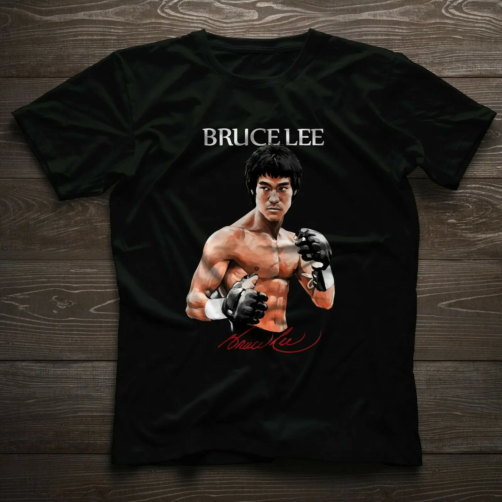 Bruce Lee Įveskite Dragon Mens Black Marškinėliai