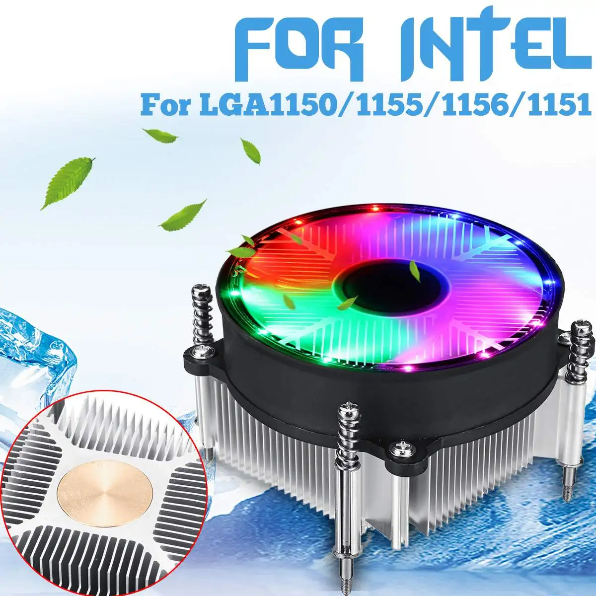 CPU Aušintuvo Aušinimo Ventiliatoriaus Aušintuvas Intel LED Tyla Radiatoriaus Ventiliatorius Aušintuvo Heatsink Parama 