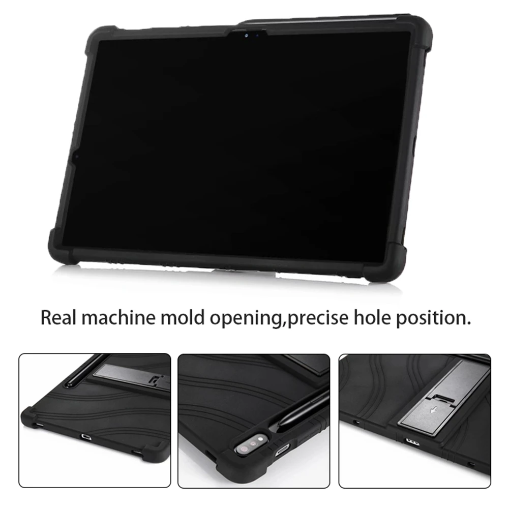 Case for Samsung Galaxy Tab S7 Plius Coque su pieštuku laikiklio dangtelį galaxy tab s7 SM-T870 T875 T970 T975 Silikono Tablečių Funda