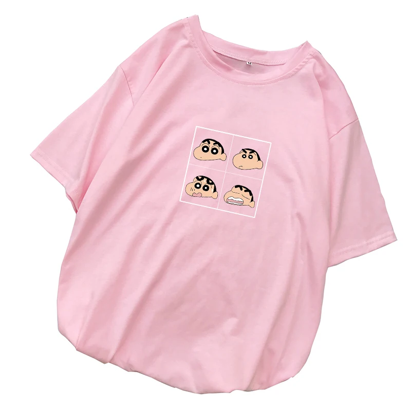 Crayon Shin Chan marškinėliai Moterims Harajuku Kawa Medvilnės Vasaros trumpomis Rankovėmis Viršūnes Anime Prarasti Atsitiktinis korėjos Ullzang Tee Marškinėliai