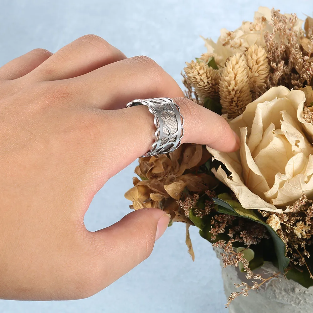 Cremo nerūdijančio plieno žiedai Minimalistinio Dizaino Piršto Žiedai, Moterų Papuošalai Reguliuojamas Prancūzija Argent Žiedai Bague Moteris Dovaną