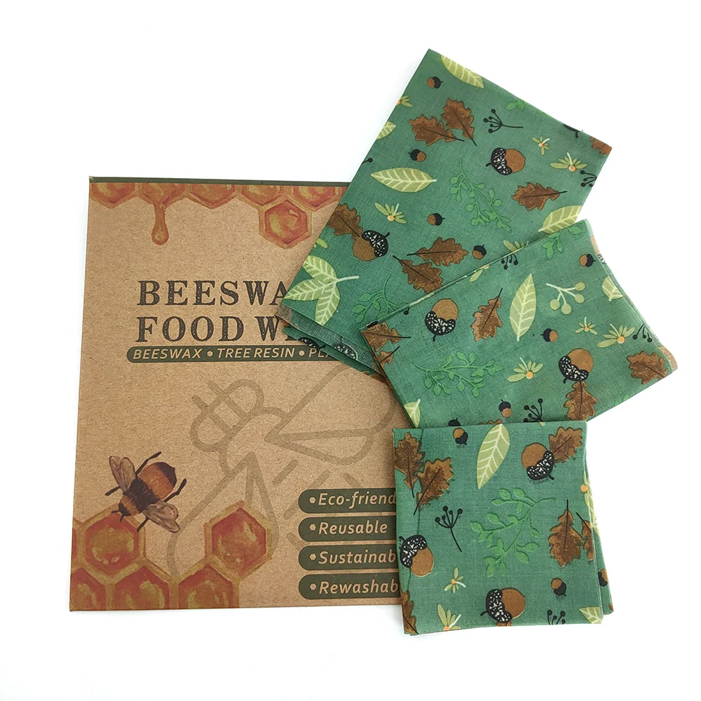 Daugkartinio naudojimo Beewax Maisto Wrap Plastiko Nemokamai Maisto Laikymo Ekologinio Draugiškas Tvaraus Dubenėlį, Padengti Nulio Atliekų Biologiškai vyniojamąjį popierių